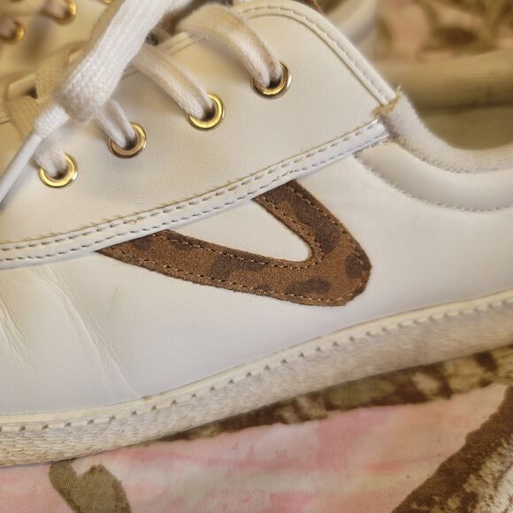 Tretorn Nylite Leather With Animal Print Shoes Womens Size 9M - Picture 2 of 10